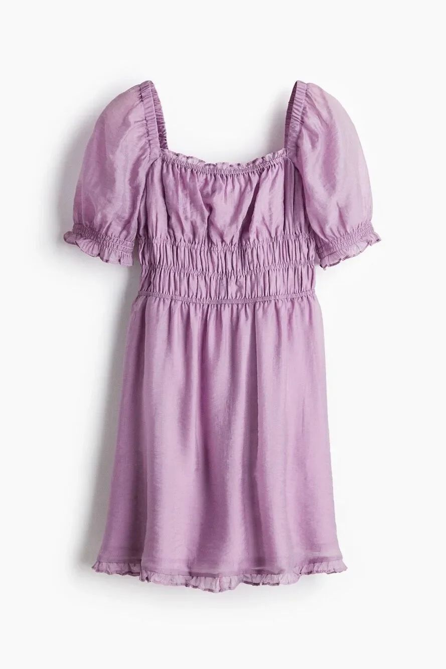 H&M SMOCK-DETAIL DRESS size Small - Picture 3 of 8